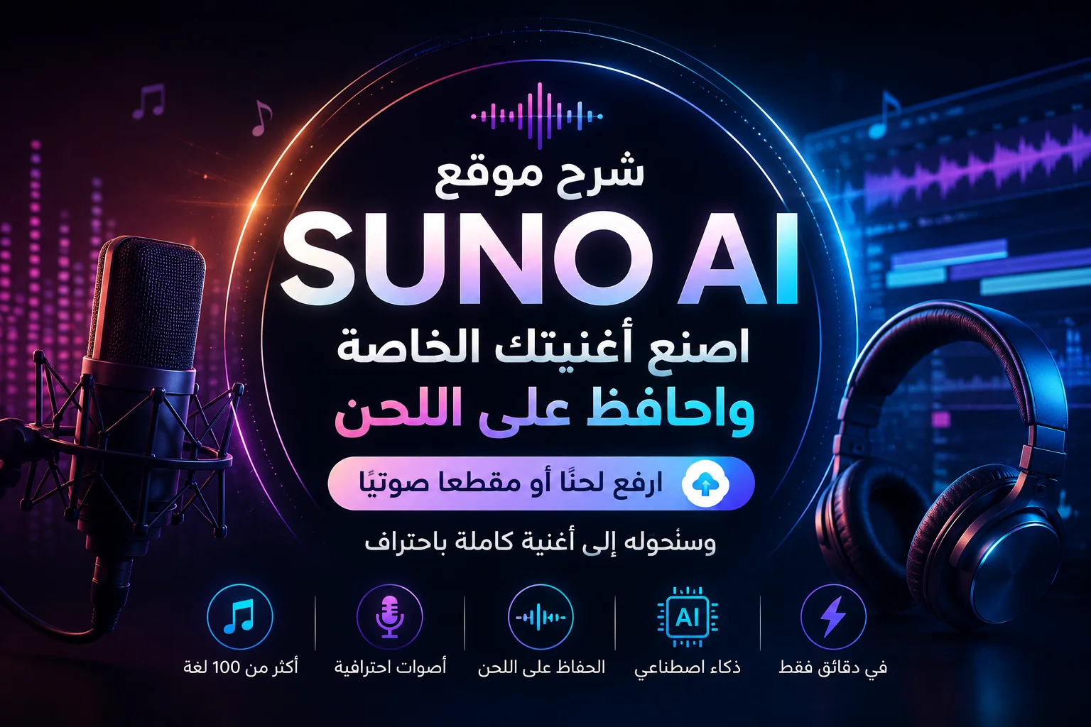 شرح موقع Suno AI كيف تصنع أغنية كاملة مع الاحتفاظ باللحن باستخدام مقطع صوتي